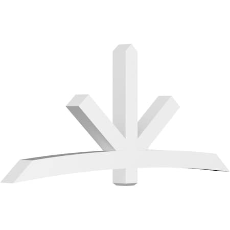 Ekena Millwork Alberta Architectural Grade PVC Gable Bracket, 108"W x 45"H x 6"D x 6"F, 10/12 Pitch GBP108X45X0606ALB00